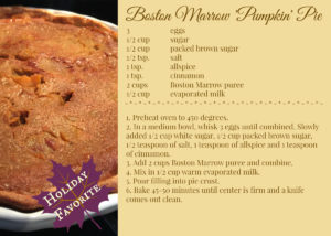 Boston Marrow Pumpkin Pie Recipe